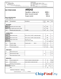 Datasheet AR242S22 manufacturer Power Semiconductors